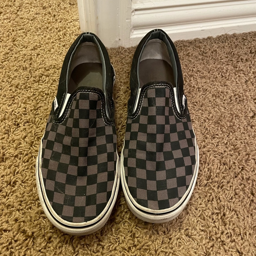 Black checkered vans